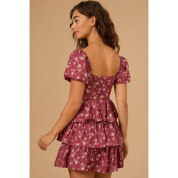 Altar'd State Brynn Floral Tiered Dress Size Medium Nwot - Image 2