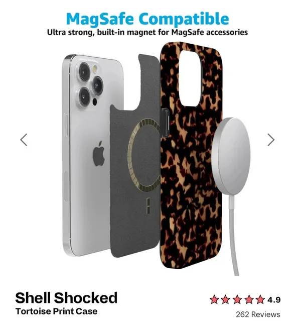 Casely iPhone Tortoise Print Case Brown - Image 3