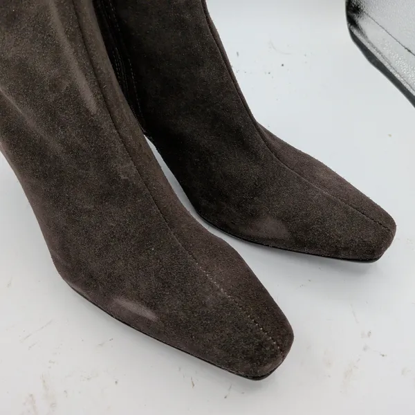 La Canadienne 28394 Dark Brown Suede Knee High Boots‎ Square Toe Womens 9.5 M - Image 2