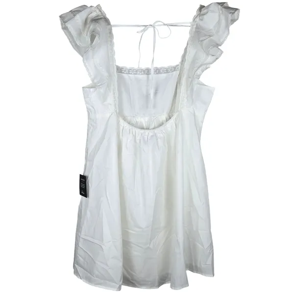 Lulus Marvelous Time White Ruffled Mini Dress XL NWT Coquette Fairycore Babydoll - Image 4