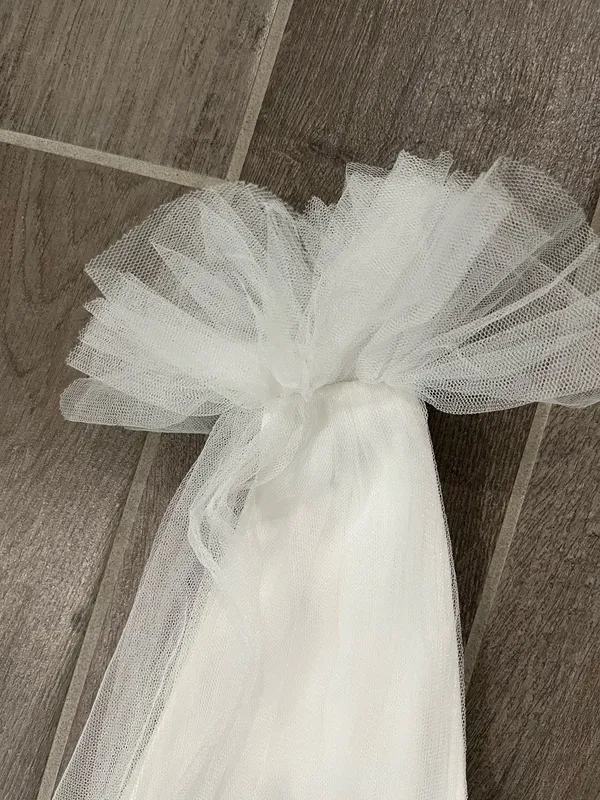 Aakaa White Tulle Jumpsuit - Image 4