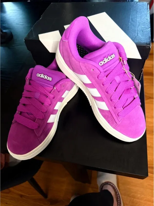 Adidas Grand Court Alpha Magenta Suede Sneakers Women’s 7.5 NWT - Image 5