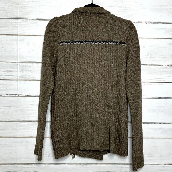Free People Cuddle Bear Admiral Sweater Cardigan Jacket Brown Size Medium - Image 2