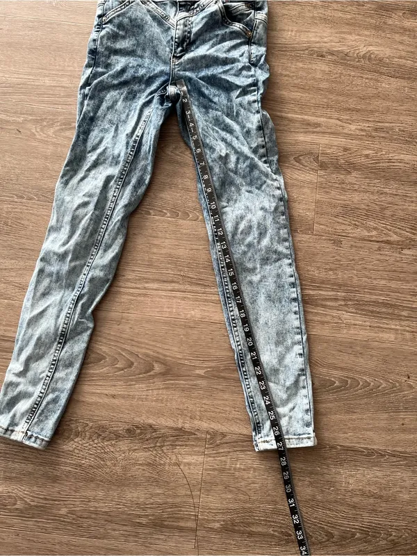 We The Free Riley Seamed Jeans Womens 26 Blue Acid Wash Skinny Stretch High Rise - Image 10
