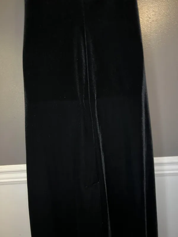 R&M Richards Dress Womens Black Velvet Sleeveless Maxi Formal Evening Style 9067 - Image 8