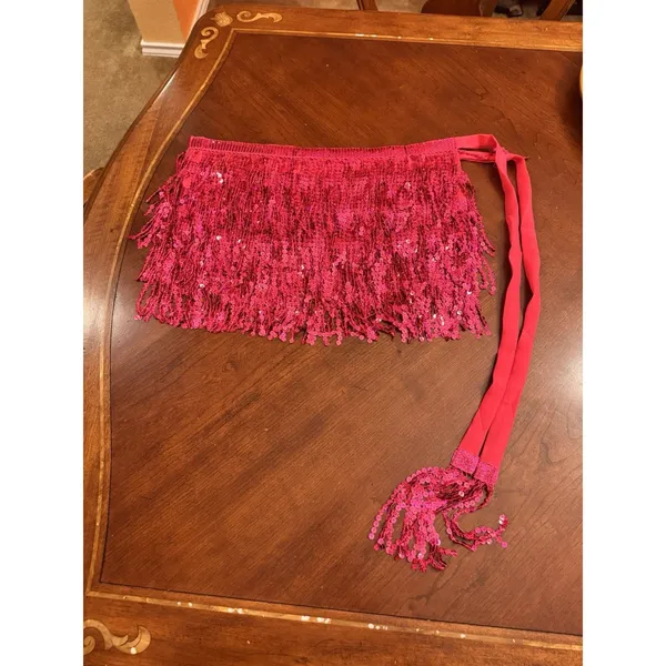 Sequin Mini DANCE Skirt Women’s Size One Size Pink - Image 4