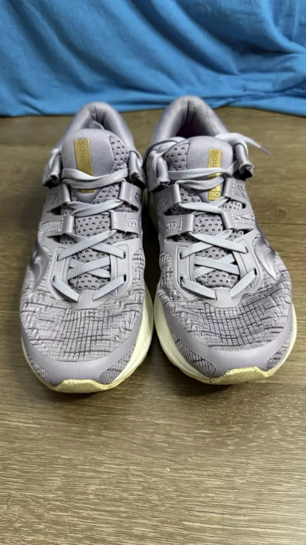 Saucony Womens Ride ISO Purple Gray Running Shoes Sneakers Size 9 - Image 2