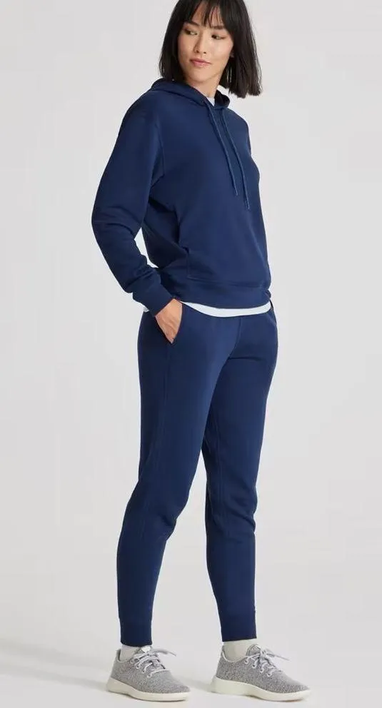 ALLBIRDS Women's The R&R Hoodie Organic Pima Cotton in True Navy Blue Size S NWT - Image 2