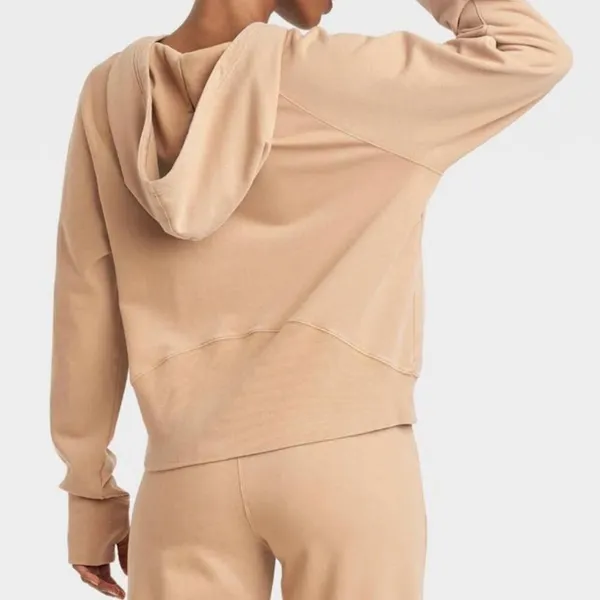 JoyLab Beige Half Zip Fleece Pullover Sweatshirt Size XL - Image 5