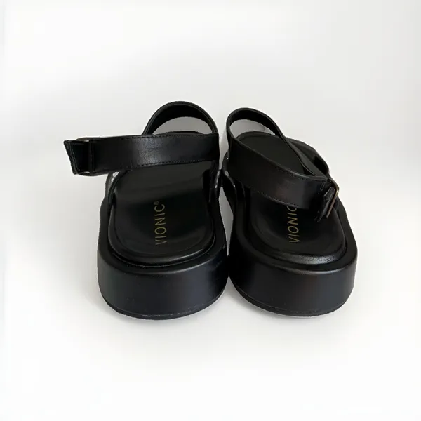 Vionic Madera Women's Size 8 Black Leather Slingback Platform Sandals - Image 5