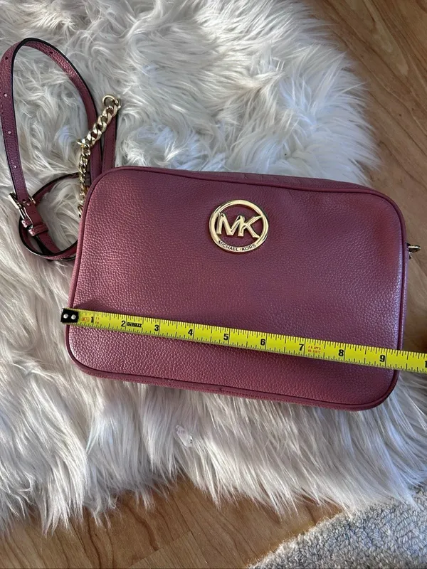 Michael Kors Fulton Large Leather Crossbody pink - Image 8