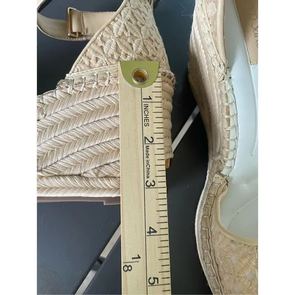 Franco Sarto Marsha Espadrille Wedge Sandals Beige Size 8.5 M - Image 11