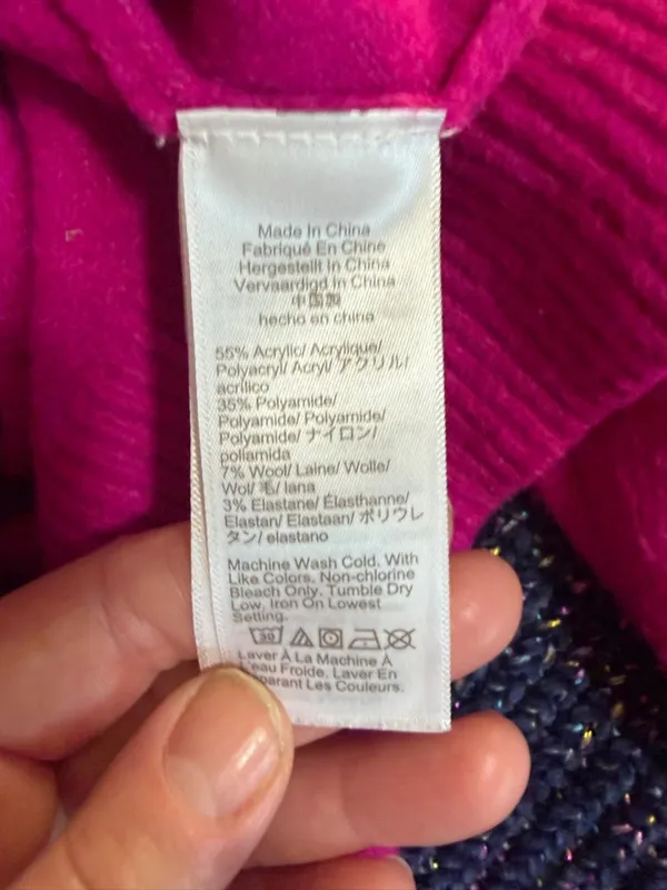 J. Crew Extra Soft Wool Blend Barbiecore Pink Sweater Medium - Image 7