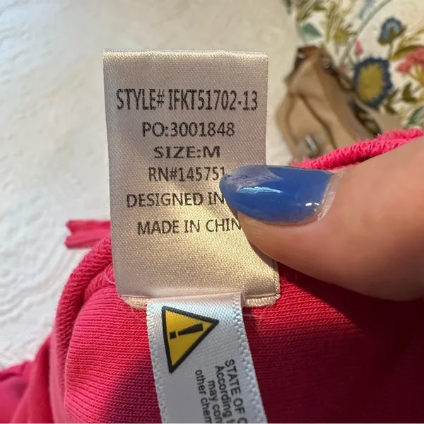 Fantastic Fawn French Terry Let’s Go Girls Sequin Sweatshirt. Hot pink. Medium. - Image 7