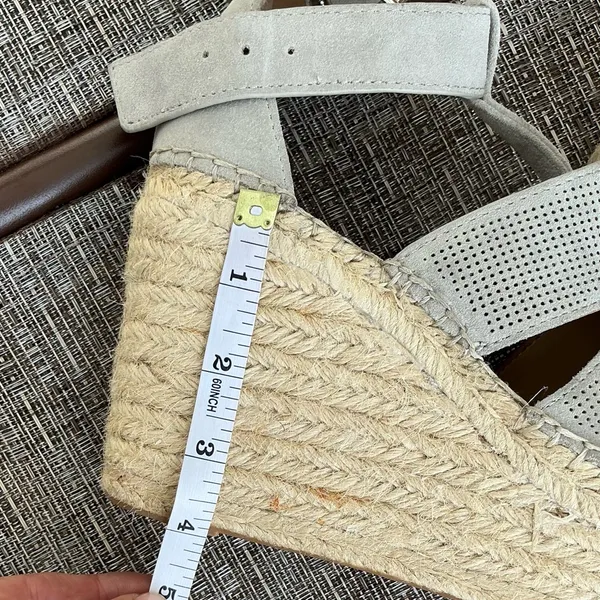 Marc Fisher Womens Mladore Leather Espadrille Platform Wedge Sandals - Image 8