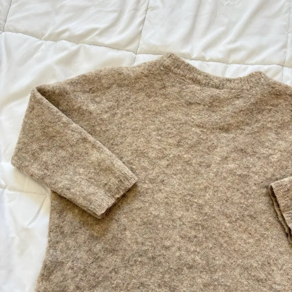 J Crew Womens Small Sweater Alpaca Merino Wool‎ Beige Luxury Preppy Cozy Office - Image 8