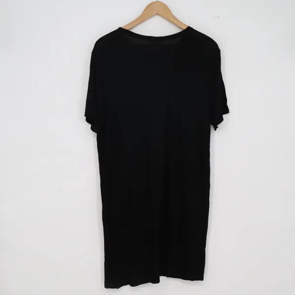 H&M T-Shirt Dress Womens L Basic Black Short Sleeve Crew Neck Excellent - Image 3