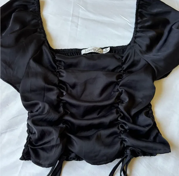 Liberty Love Black crop top - Image 2