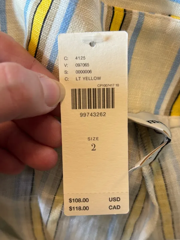 NWT Anthropologie Maeve Linen Striped Belted Shorts sz 2 - Image 5
