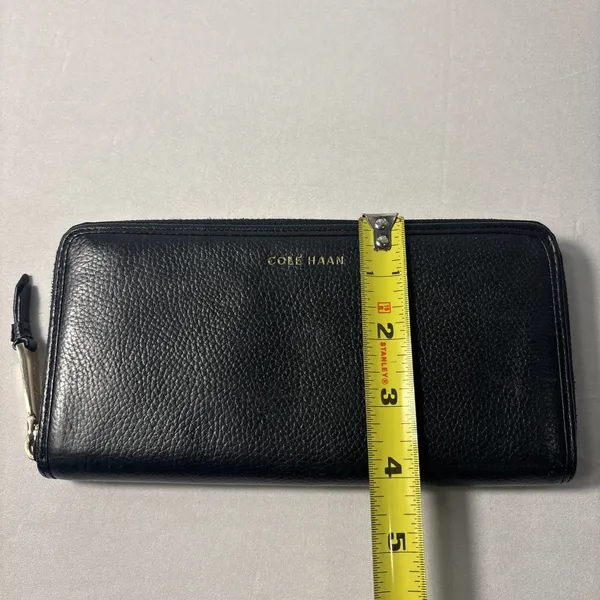 Cole Haan Purse &‎ Wallet Woven Straw Black Faux Leather Shoulder Floral Accents - Image 14