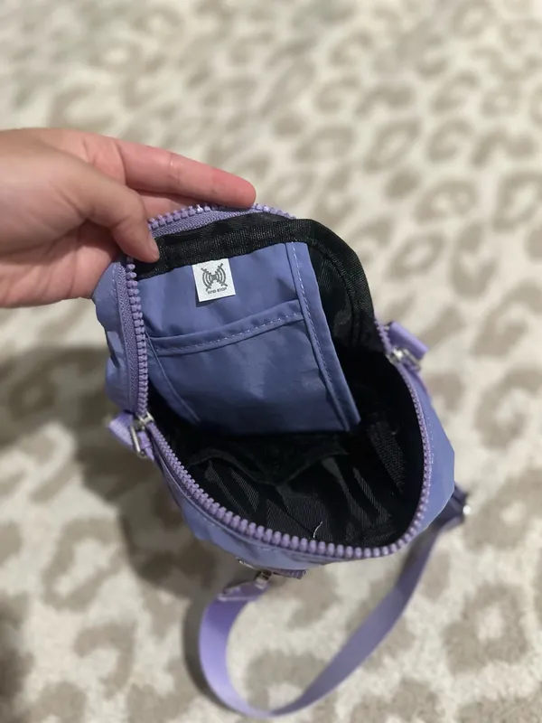 Brand New Lavender Nylon Crossbody - Image 5