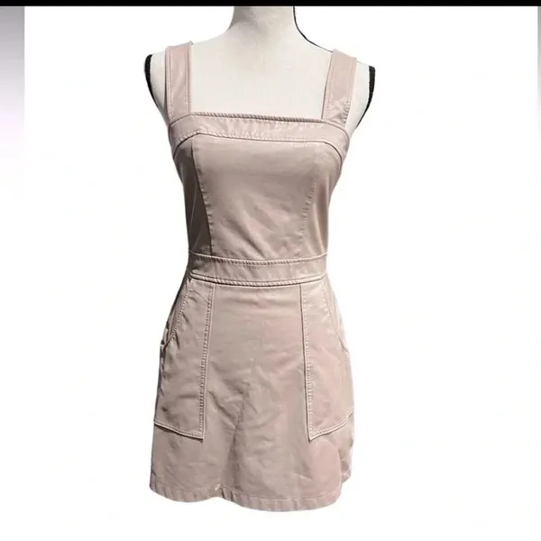Amanda Uprichard Ace Dress Pale Pink Vegan Leather Size L Nwot - Image 3