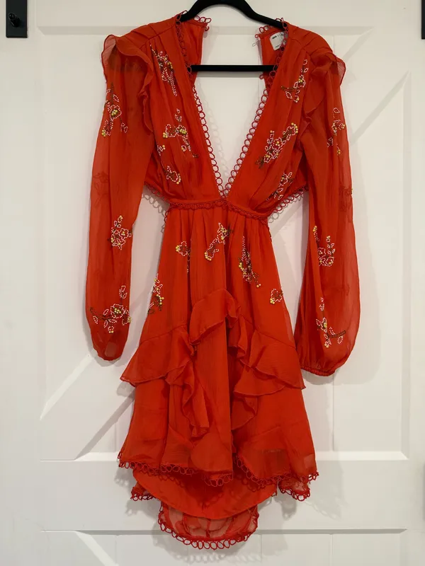 Orange Embellished Asos’s Dress - Image 3
