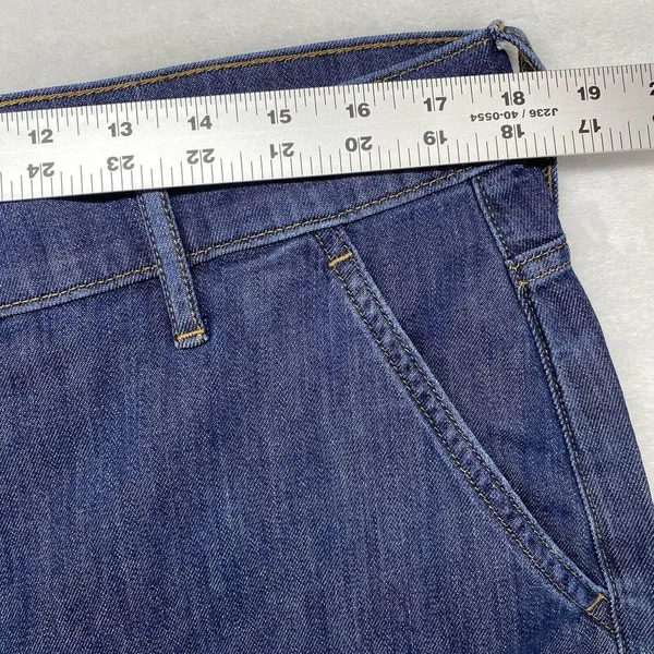 NWT J. Crew Wide Leg Denim‎ Trouser Pant In Signature Stretch Dark Wash Size 33 - Image 2
