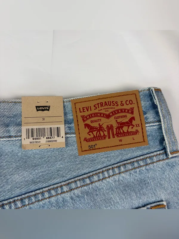 NWT Levi's 501 Women Size 31 High Rise Distressed Button Fly Cut Off Jean Shorts - Image 8