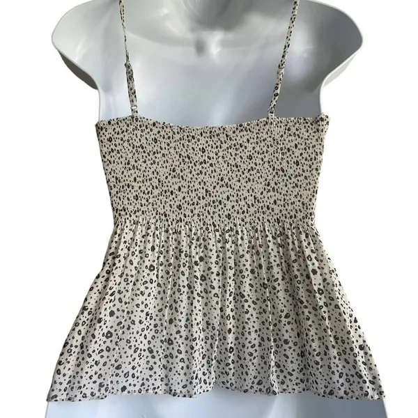 Lush‎ Women Crop Top XS Animal Print Babydoll Smock Bodice Coquette Flirty Y2K - Image 2