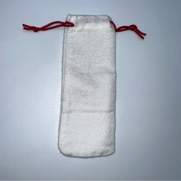 Christian Louboutin White Cotton Satin Lined Drawstring Dust Bags w/Red Logo - Image 9