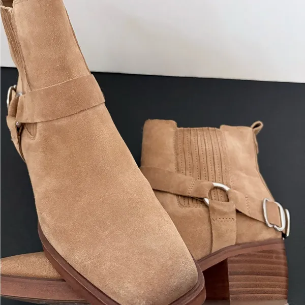 Sam Edelman Bellamie Tan Suede Ankle Boots 8 - Image 4
