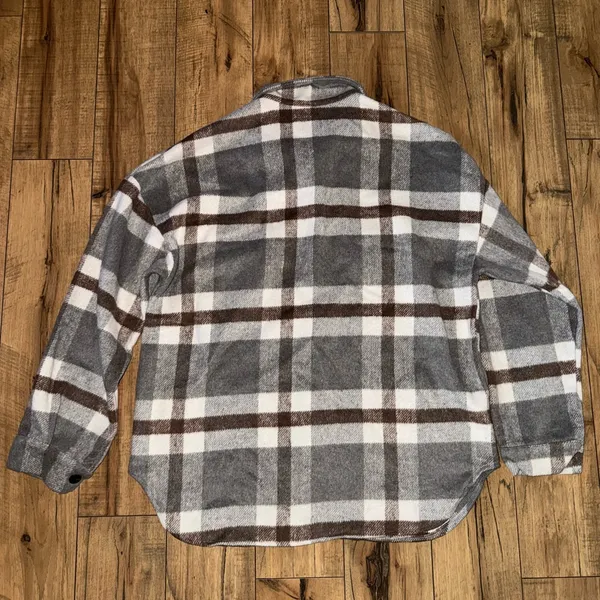 Plaid flannel jacket Brown Size XL - Image 4