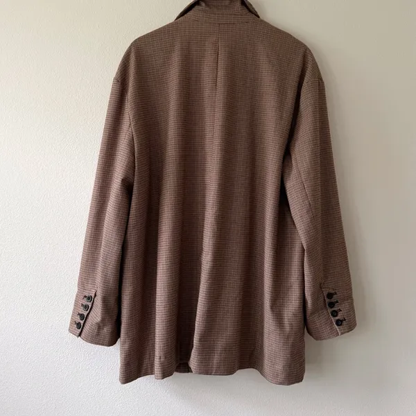 Free People Oversized Reggie Blazer in Ginger Combo Size L - Image 7