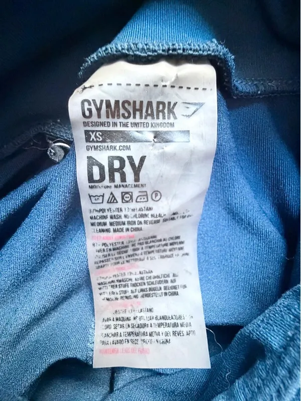 Gymshark Navy Blue Pocket Leggings XS - Image 2
