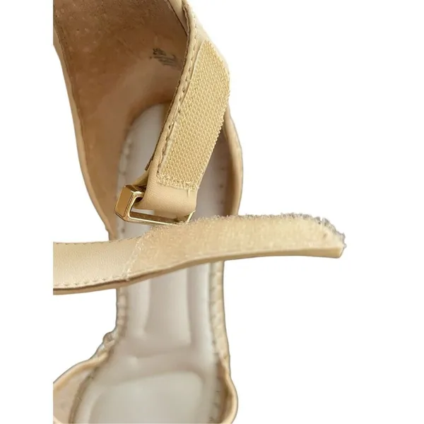 Franco Sarto Marsha Espadrille Wedge Sandals Beige Size 8.5 M - Image 3