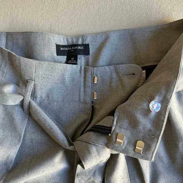 Banana Republic Gray Wide Leg Trousers - Image 5