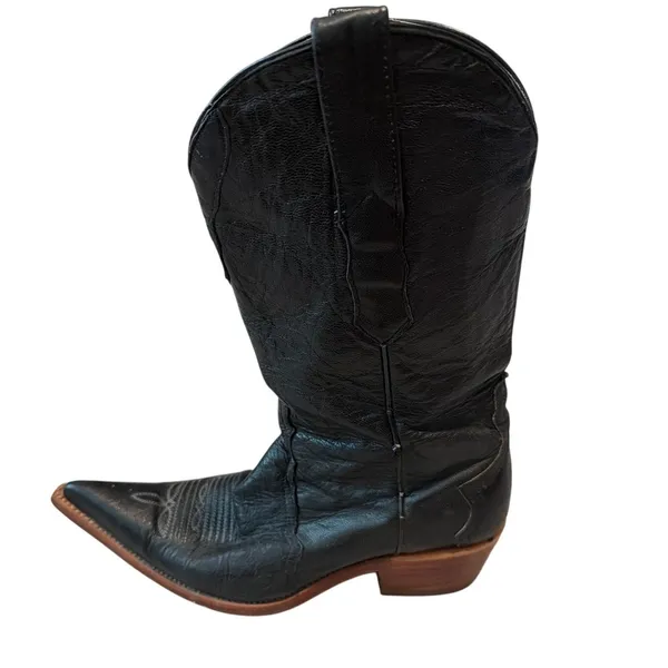 Los Altos Western Cowboy Boot Women US Size 8.5 M LEFT BOOT ONLY Ostrich - Image 3