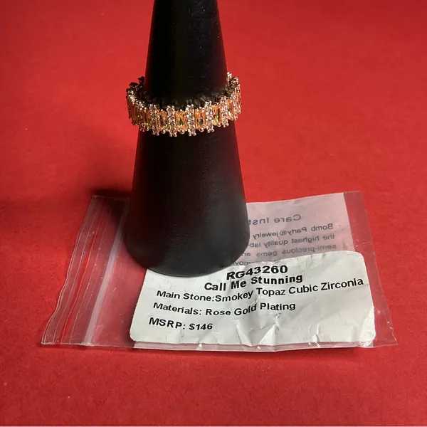 Bomb Party RG43260 “Call Me Stunning” Cubic Zirconia on Rose Gold Sz 10 Ring NWT - Image 4