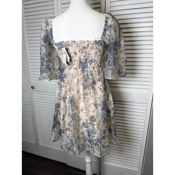 Abercrombie & Fitch Emerson Angel Sleeve Mini Dress Floral NWT Size Small - Image 5