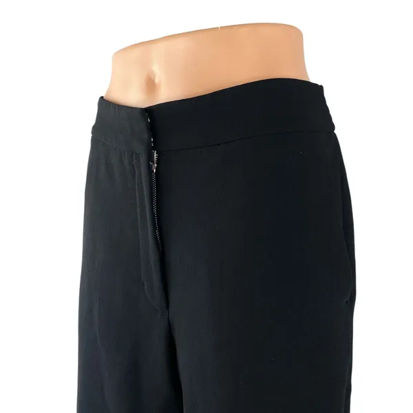 Aritzia Wilfred Women's Black High Rise Palazzo Wild Leg Trousers Dress Pants 6 - Image 3