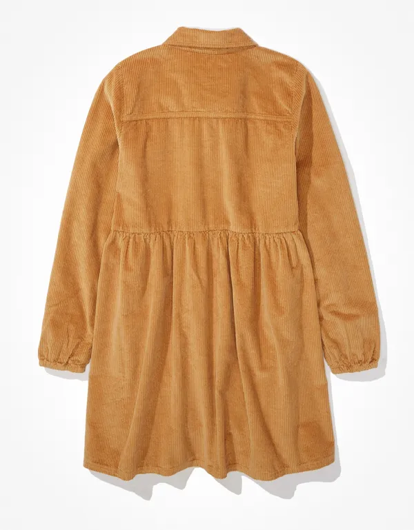 American Eagle CORDUROY BABYDOLL SHIRT DRESS - Image 5