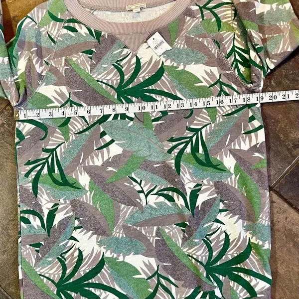 NWT Gap Sweatshirt Tunic Leaf Camouflage Top Small - Image 6