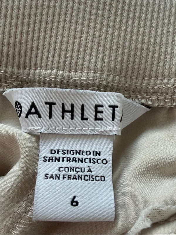 Athleta Brooklyn Ankle Pants Beige Stretch Travel Pull On Size 6 19867 - Image 5