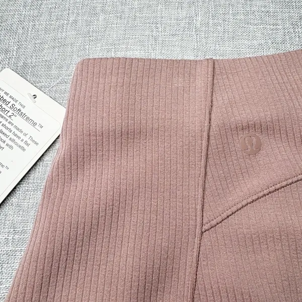 Lululemon Ribbed Softstreme High Rise Short Twilight Rose 8 NWT - Image 8