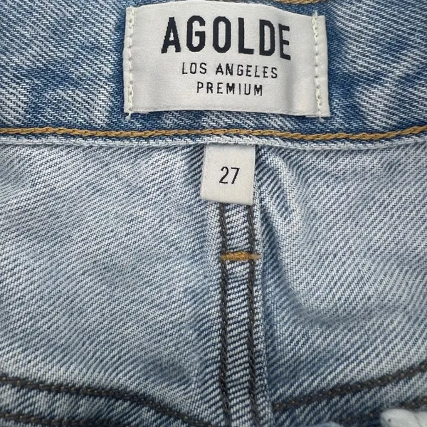 AGOLDE Parker‎ Retro Cut-Off Shorts Swapmeet Distressed Denim Shorts Size 27 - Image 6