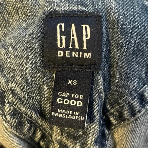 Gap Denim Shortalls Short Overalls SZ XS 90s Streetwear Farm Y2K VTG Inspired - Image 4