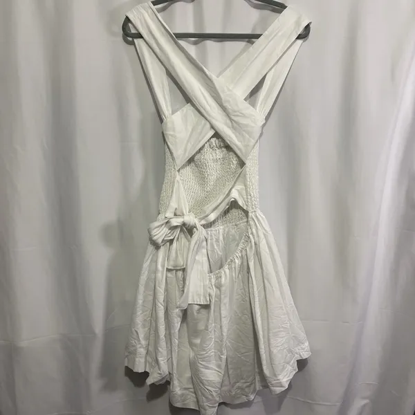 Peppermayo White European Towns Linen Dress US 10 Romantic Coquette Soft Girl - Image 9