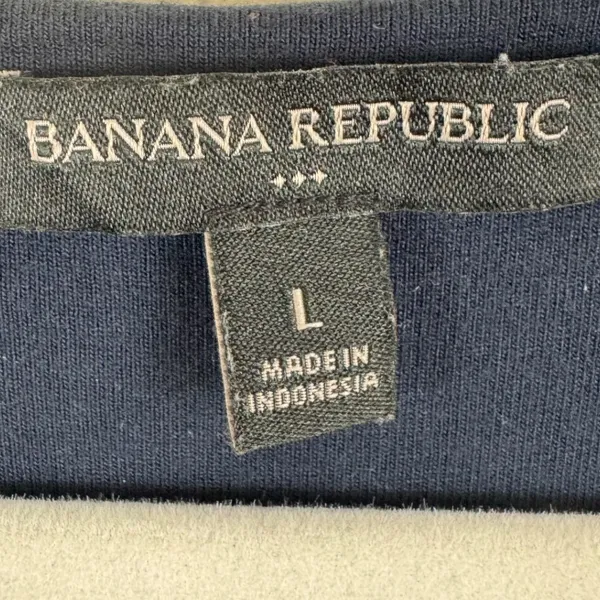 Banana Republic‎ Womens Navy Blue Twisted Shoulder Rayon Scoop Neck Tank Top L - Image 5