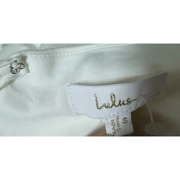 Lulus White Wedding Bridal Dress Size S - Image 6